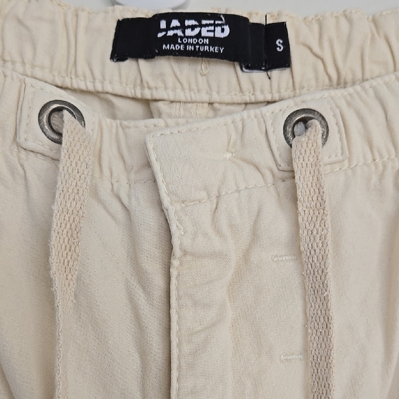 Jaded London Ecru Parachute Cargo Pants Size S - Picture 2 of 16